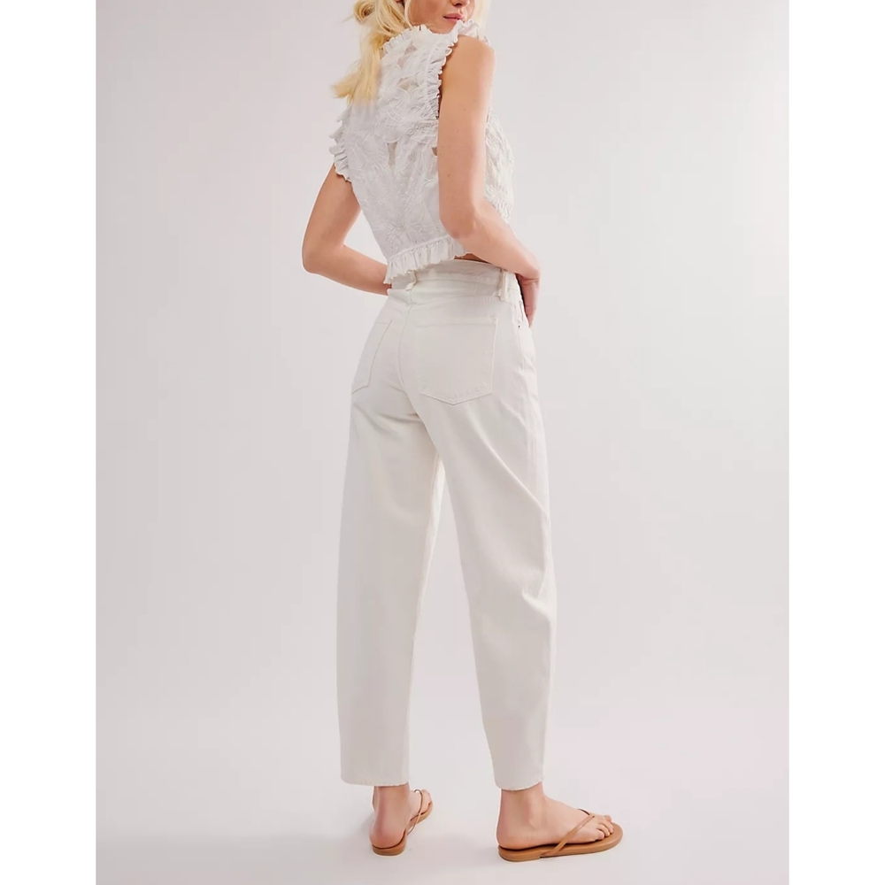 AGOLDE Balloon Jeans Curved Taper Leg Porcelain White 25 - Picture 7 of 13